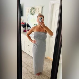 Black & White Stripe Cotton Dress (S/M) - Lark + Grey